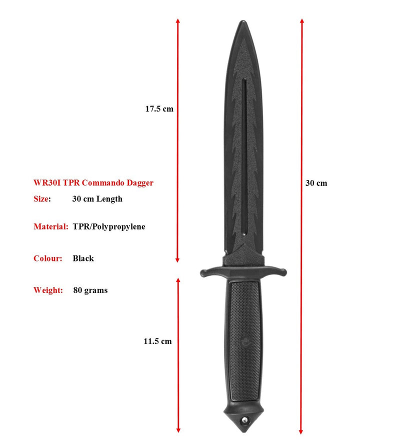 TPR Rubber Commando Dagger Training Knife