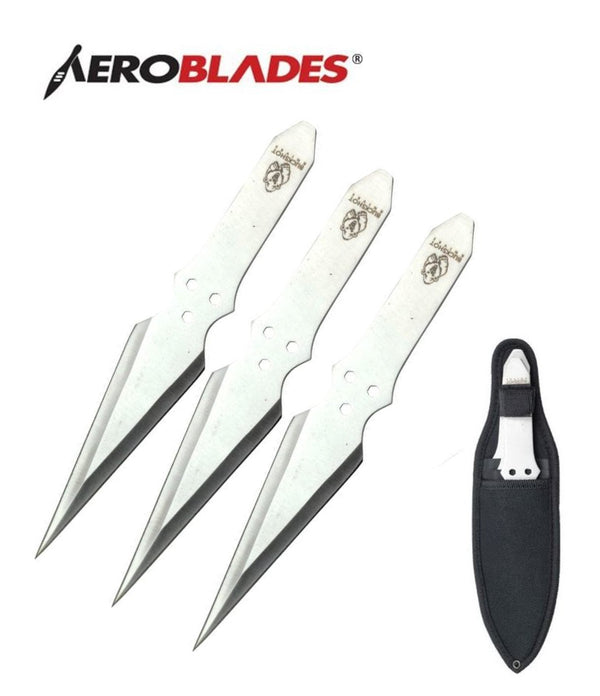 Aeroblades Silver Buckshot Throwing Knife
