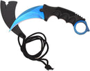 Snake Eye Blue Karambit Tactical Fixed Blade 7.75″ Knife