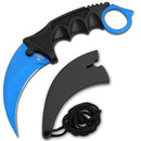 Snake Eye Blue Karambit Tactical Fixed Blade 7.75″ Knife