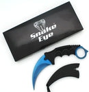 Snake Eye Blue Karambit Tactical Fixed Blade 7.75″ Knife