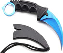 Snake Eye Blue Karambit Tactical Fixed Blade 7.75″ Knife