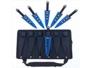 Target Master 6 Set Falcon Electric Blue Arrow Head Throwing Knife Set 6"