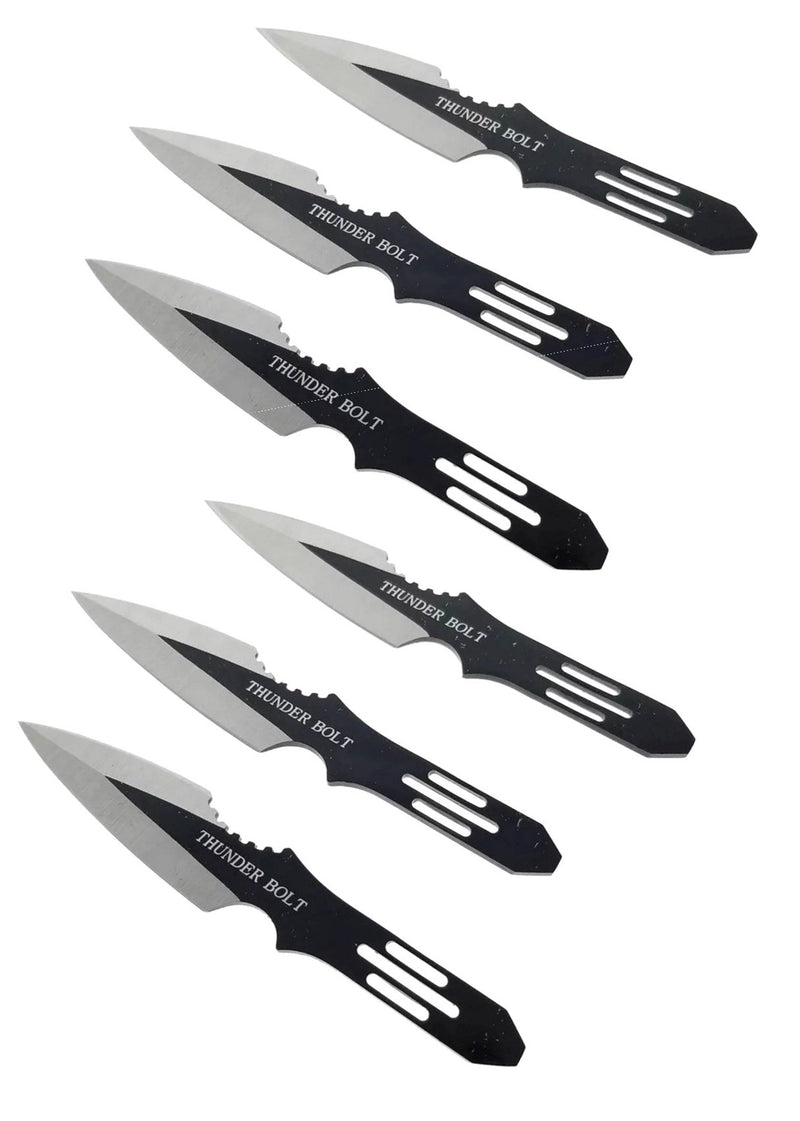 Target Master 6 Set Thunder Bolt Throwing Knife Set 5 1/2"