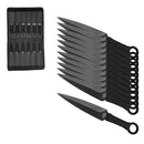 Target Master 12 Set Kunai Black Throwing Knife Set 8.5"
