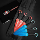Target Master 6 Set Blue & Red Kunai Throwing Knife Set 9" with Paper Target