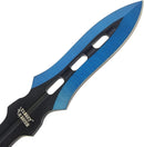 Target Master 3 Set Blue Vented Dual Edge Arrow Point Throwing Knife Set 6"