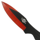 Target Master 3 Set Red Jack Ripper Style Throwing Knife Set 8"