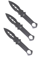 Falcon 3 Set Black Bomber Throwing Knife Set 8"