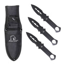 Falcon 3 Set Black Bomber Throwing Knife Set 8"