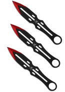 Falcon 3 Set Venom Red Tipped Throwing Knife Set 6"