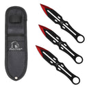 Falcon 3 Set Venom Red Tipped Throwing Knife Set 6"