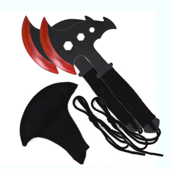 Tactical Master 10" Red Throwing Axe Set