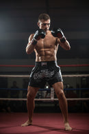 Muay Thai Fighter Shorts - Black, Blue, Red