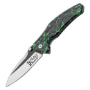 Dark Fantasy Blades 8.5" Black Green Lightning Folding Knife