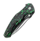 Dark Fantasy Blades 8.5" Black Green Lightning Folding Knife