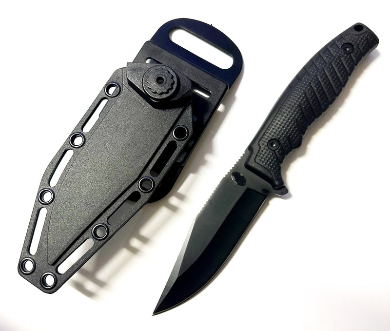 Warrior 9.5" Black Tactical Fixed Blade Knife