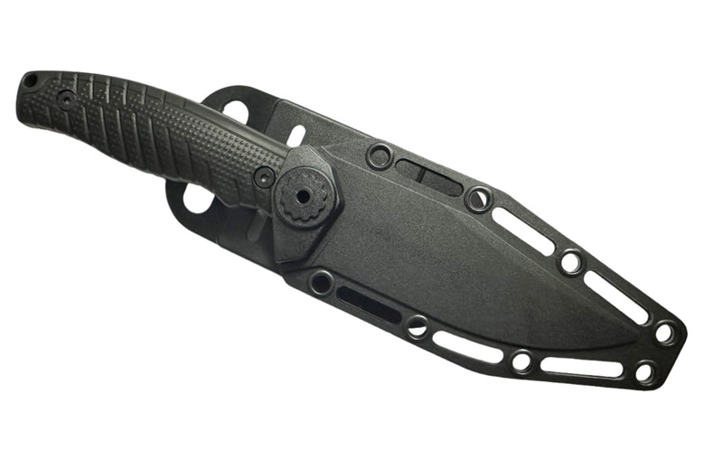 Warrior 9.5" Black Tactical Fixed Blade Knife