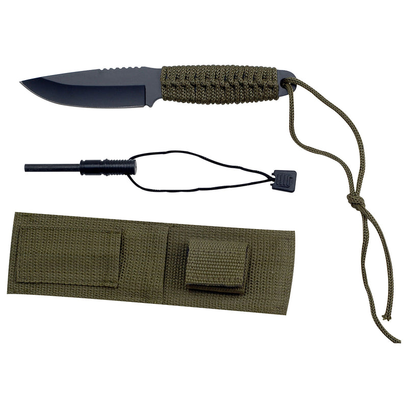 Blades USA 8" Survival Drop Point Fixed Blade Knife