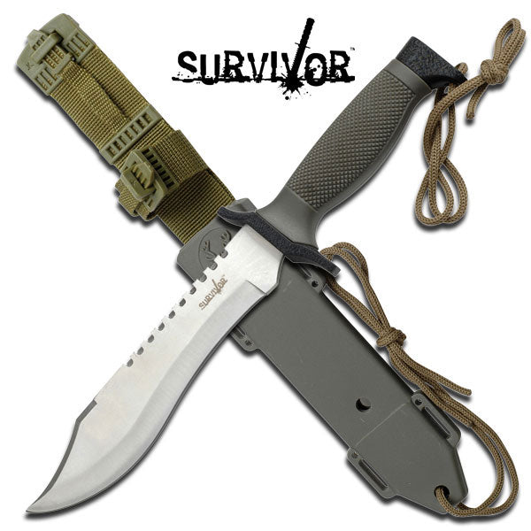 Survivor 12" Bowie Fixed Blade Knife