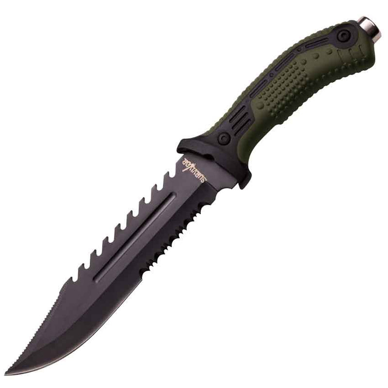 Survivor 12.75″ Fixed Green ABS Handle Blade Bowie Knife