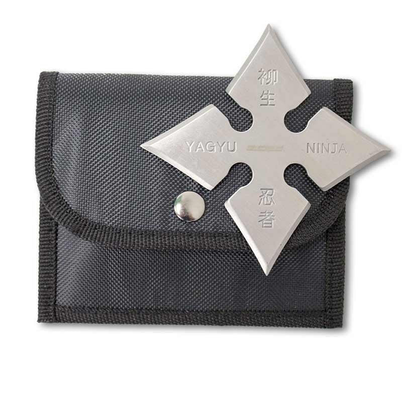 Perfect Point 4 Blade Silver Moon Ninja Throwing Star 4″