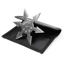 6 Point Live Blade Black Throwing Star 4″