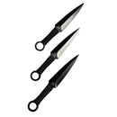Falcon Black Knife Tactical Set: 15.5" Machete, 6.5" Throwing Knife Set, and Karambit Knife