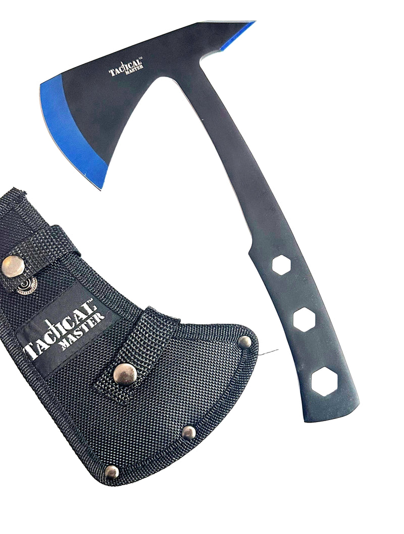 Tactical Master 9.5" Black/Blue Throwing Axe Set