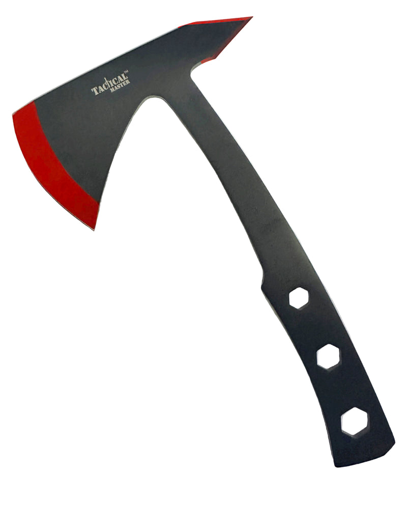 Tactical Master 9.5" Black/Red Throwing Axe Set