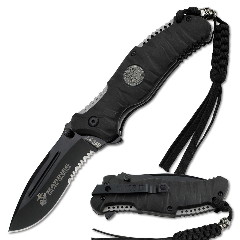 MTech USA 8" US Marine Corp Drop Point Folding Knife
