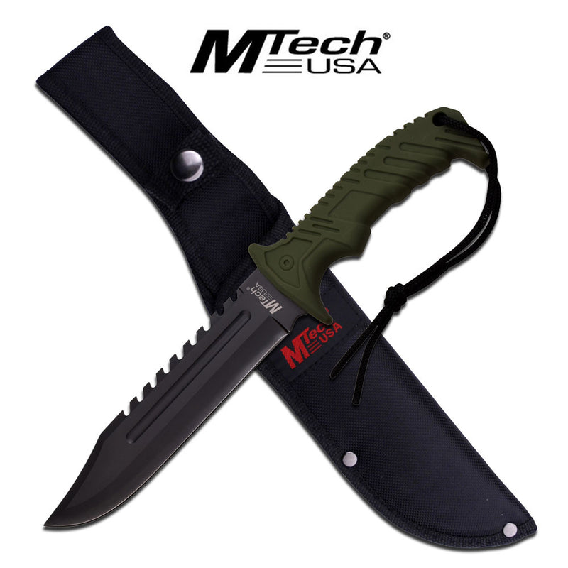 MTech USA Green Fixed Blade 12.5" Knife