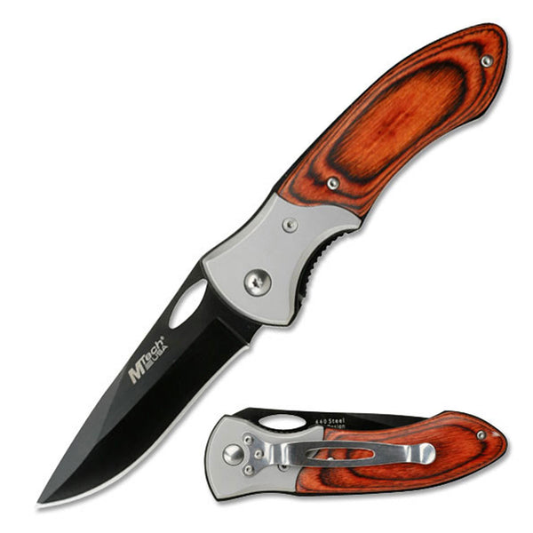 MTech USA 7.75" Pakkawood Folding Knife