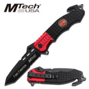 MTech USA 9.5" Fire Fighter Tanto Folding Knife