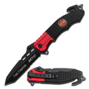 MTech USA 9.5" Fire Fighter Tanto Folding Knife