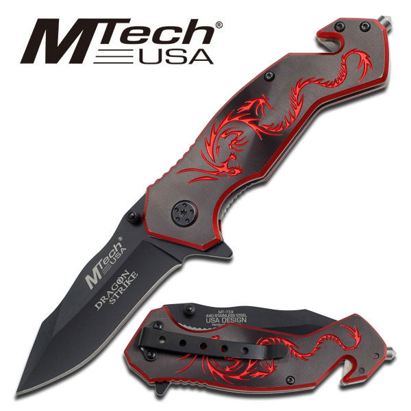 MTech USA 8" Dragon Tactical Rescue Folding Knife