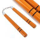 Nunchaku 12″ Wood Orange Gloss Finish with Two Black Grooves