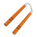 Nunchaku 12″ Wood Orange Gloss Finish with Two Black Grooves