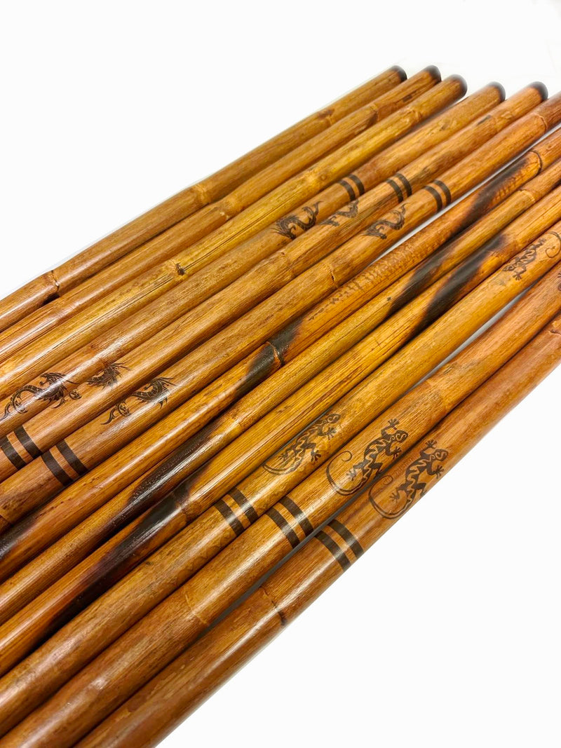 Filipino Rattan Stick Burnt with Lizard Design 28" x 7/8"
