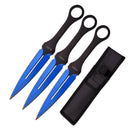 Perfect Point Blue Kunai Throwing Knife Set 7"