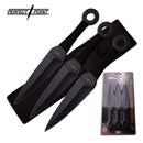 Backorder - Perfect Point Black Kunai Throwing Knife Set 9″