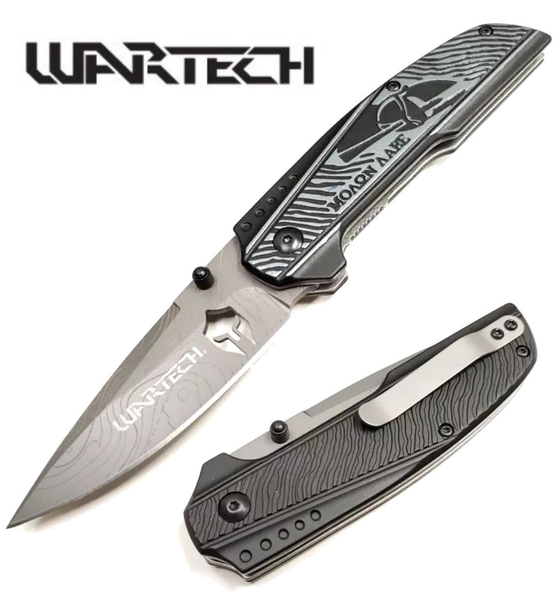 Wartech 7 3/4" Black Spartan Folding Knife