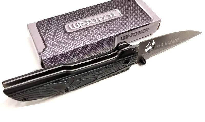 Wartech 7 3/4" Black Spartan Folding Knife