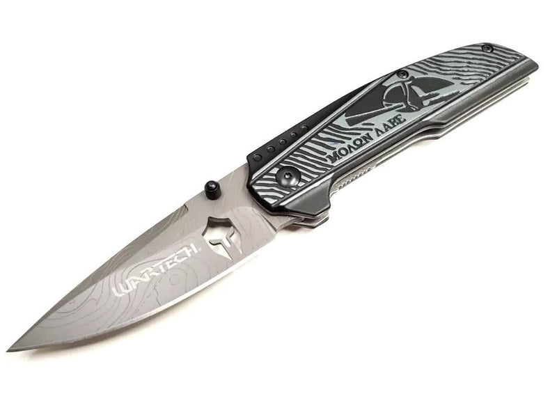Wartech 7 3/4" Black Spartan Folding Knife