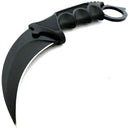 Snake Eye Fixed Blade Black Karambit 7.75" Knife