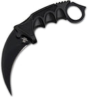 Snake Eye Fixed Blade Black Karambit 7.75" Knife