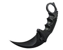 Snake Eye Fixed Blade Black Karambit 7.75" Knife