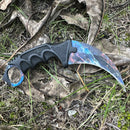 Snake Eye Galaxy Karambit Tactical Fixed Blade 7.75″ Knife
