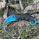 Snake Eye Night Sky Karambit Tactical Fixed Blade 7.75″ Knife