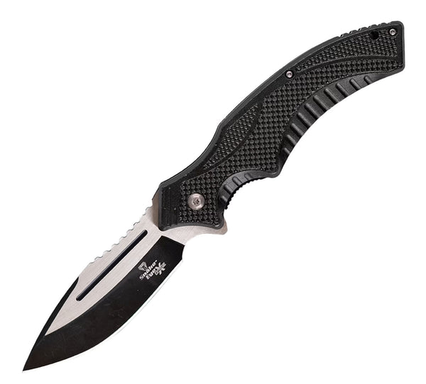 Snake Eye Xtreme 8" Black Handler EDC Drop Point Folding Knife